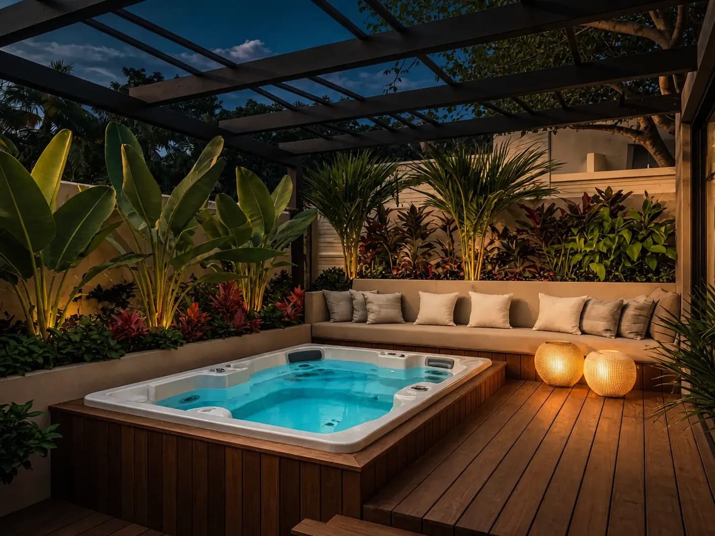 Custom Jacuzzi seating and jets